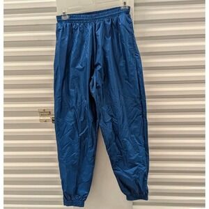 vintage‎ 90s Nylon Windbreaker Track Pants Retro Blue Joggers First Run Medium